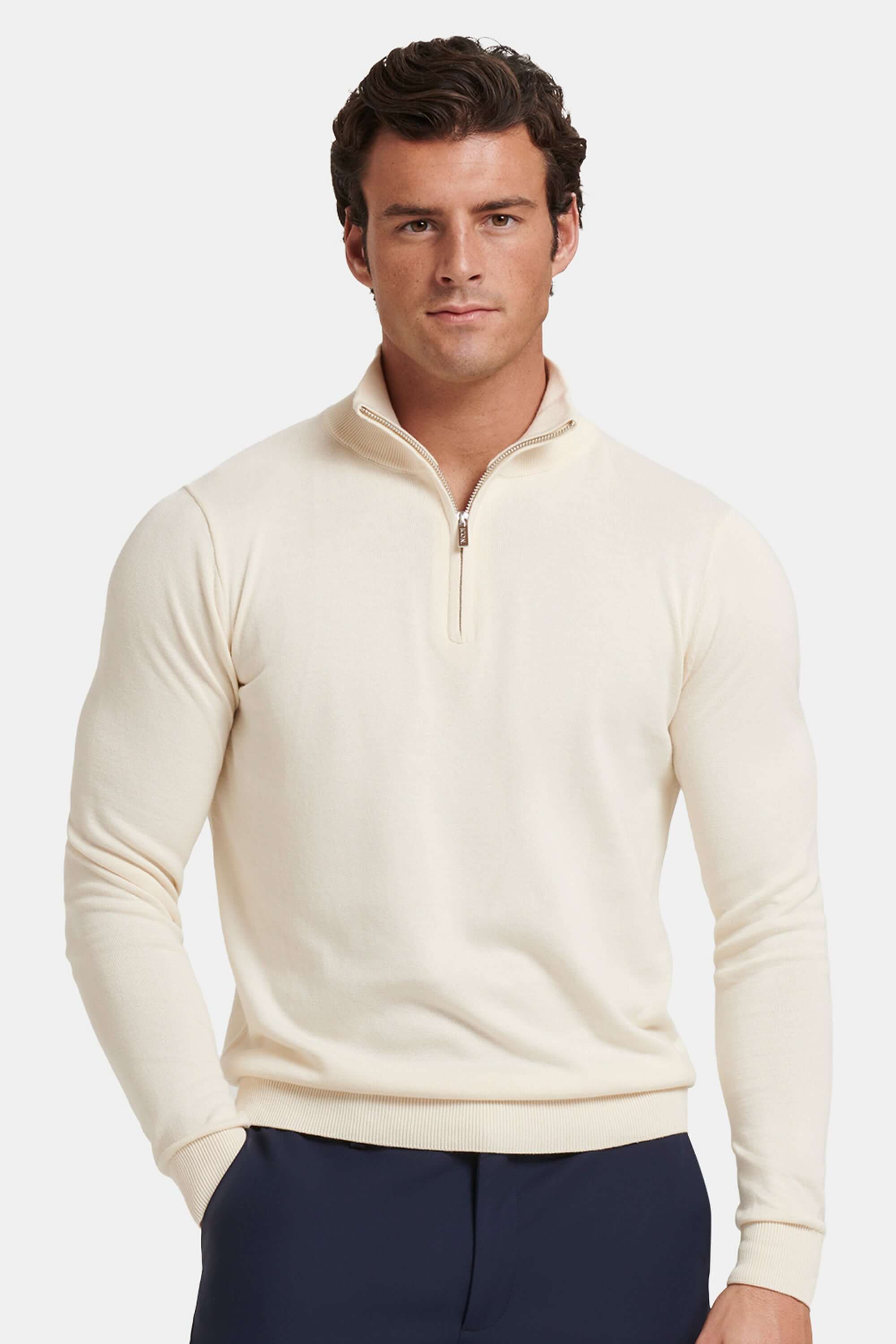 THE SANTONI QUARTER ZIP SWEATER