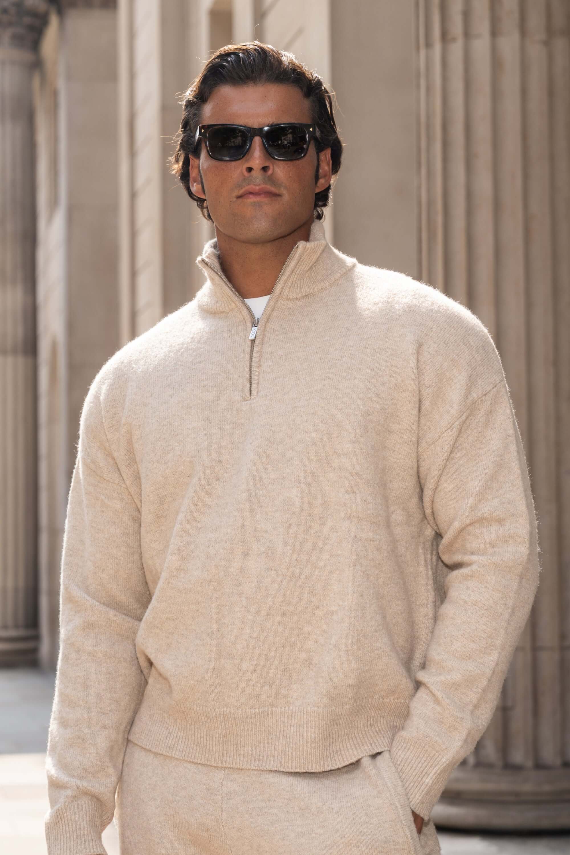 THE SAVONA QUARTER ZIP SWEATER