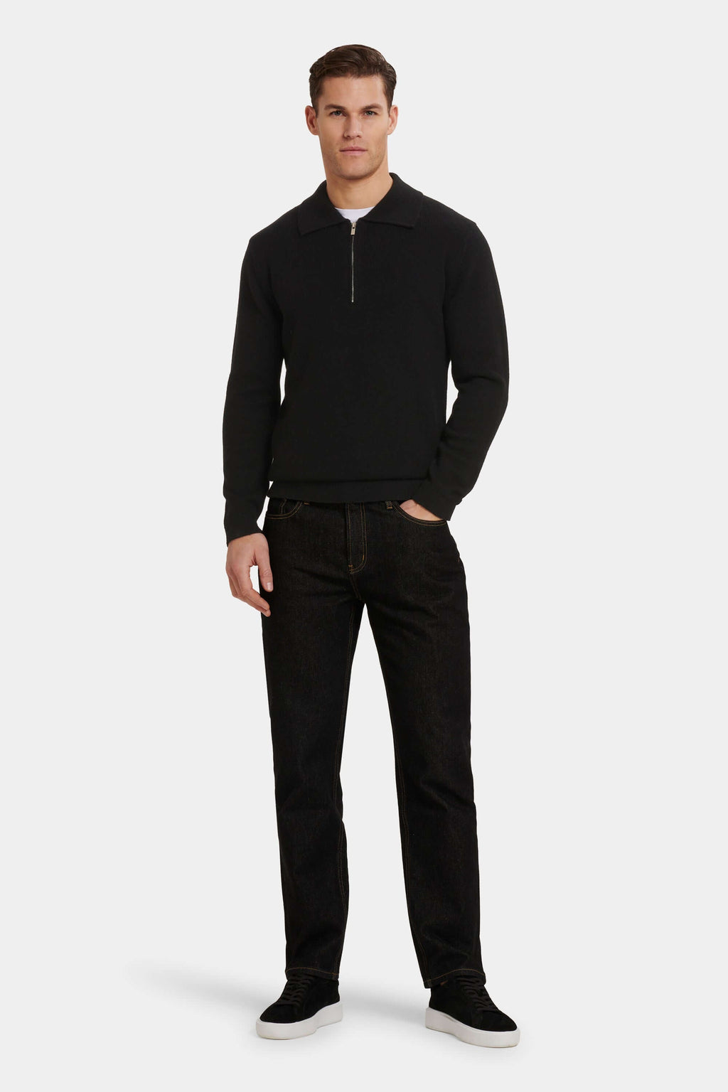 THE COMPONE QUARTER ZIP POLO