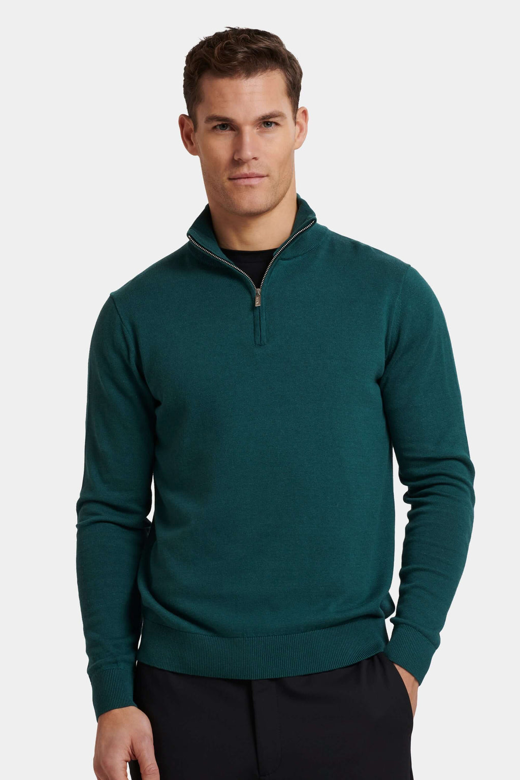 THE SANTONI QUARTER ZIP SWEATER