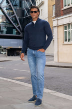 THE SANTONI QUARTER ZIP SWEATER