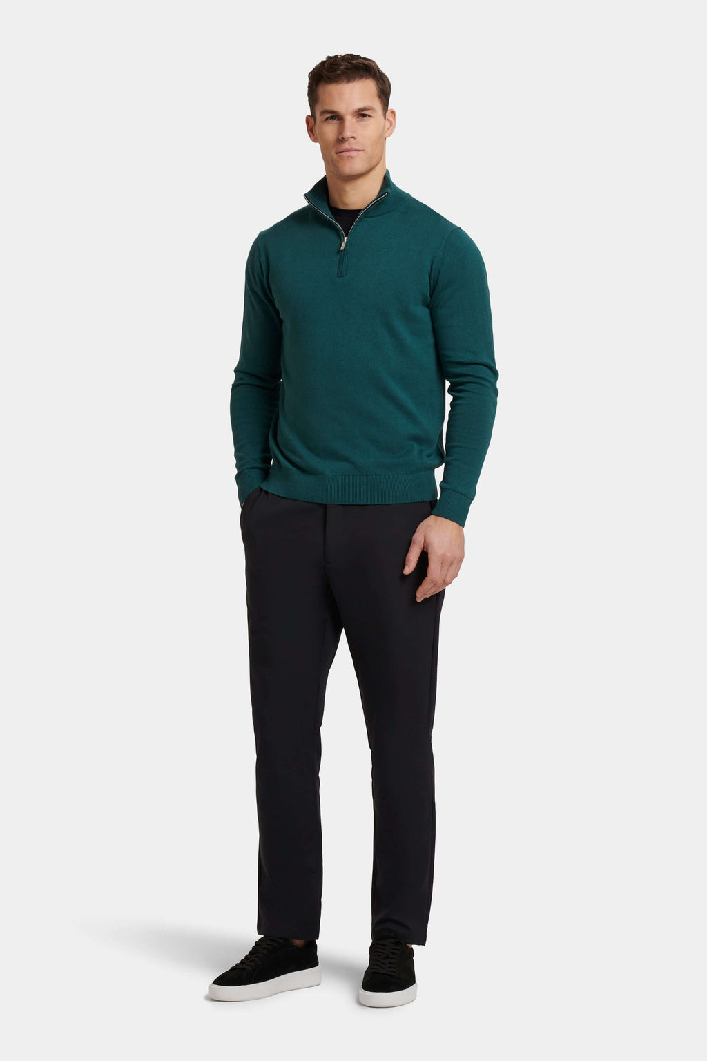 THE SANTONI QUARTER ZIP SWEATER