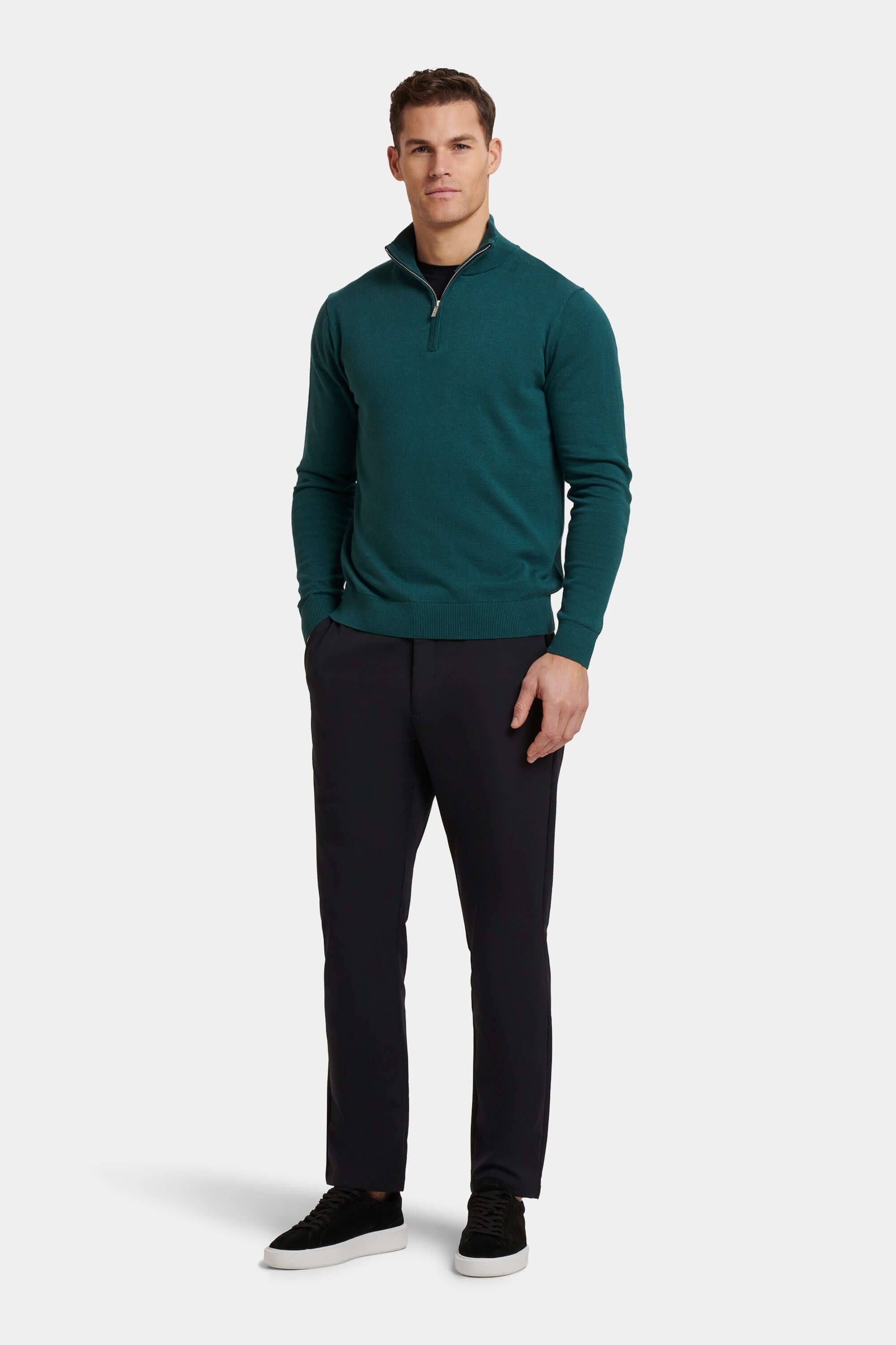THE SANTONI QUARTER ZIP SWEATER