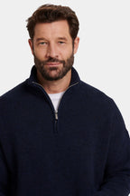 THE SAVONA QUARTER ZIP SWEATER