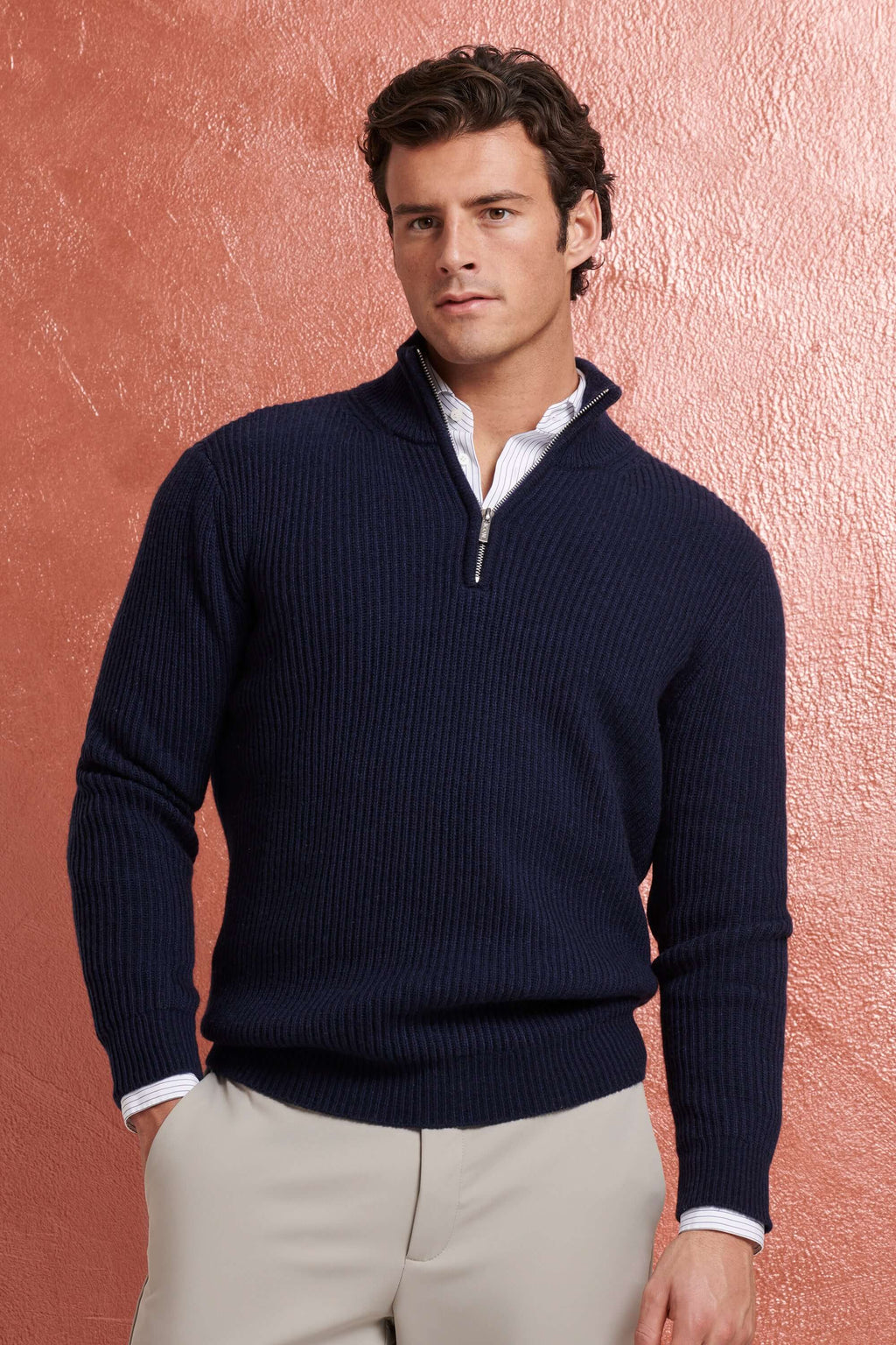 THE VICO QUARTER ZIP SWEATER