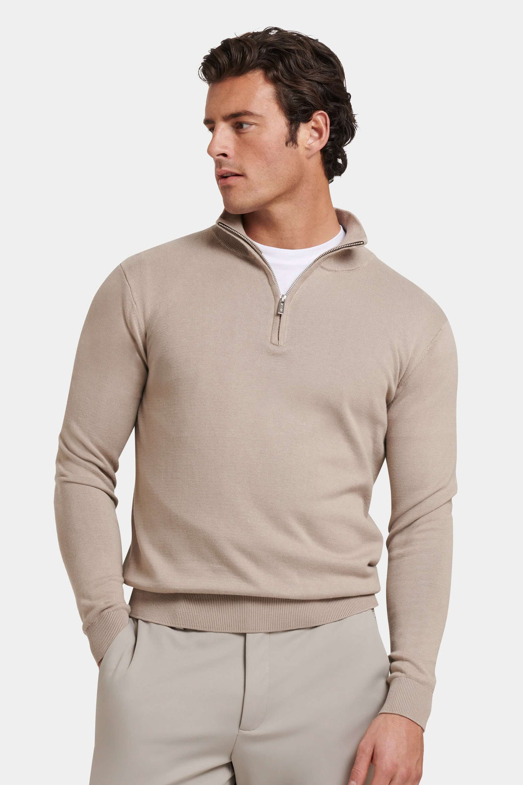 THE SANTONI QUARTER ZIP SWEATER