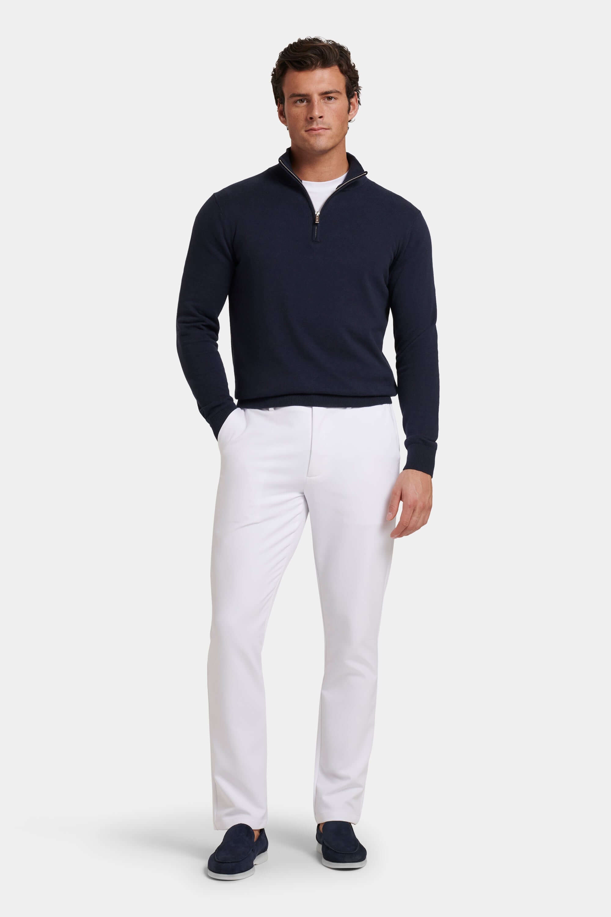 THE SANTONI QUARTER ZIP SWEATER