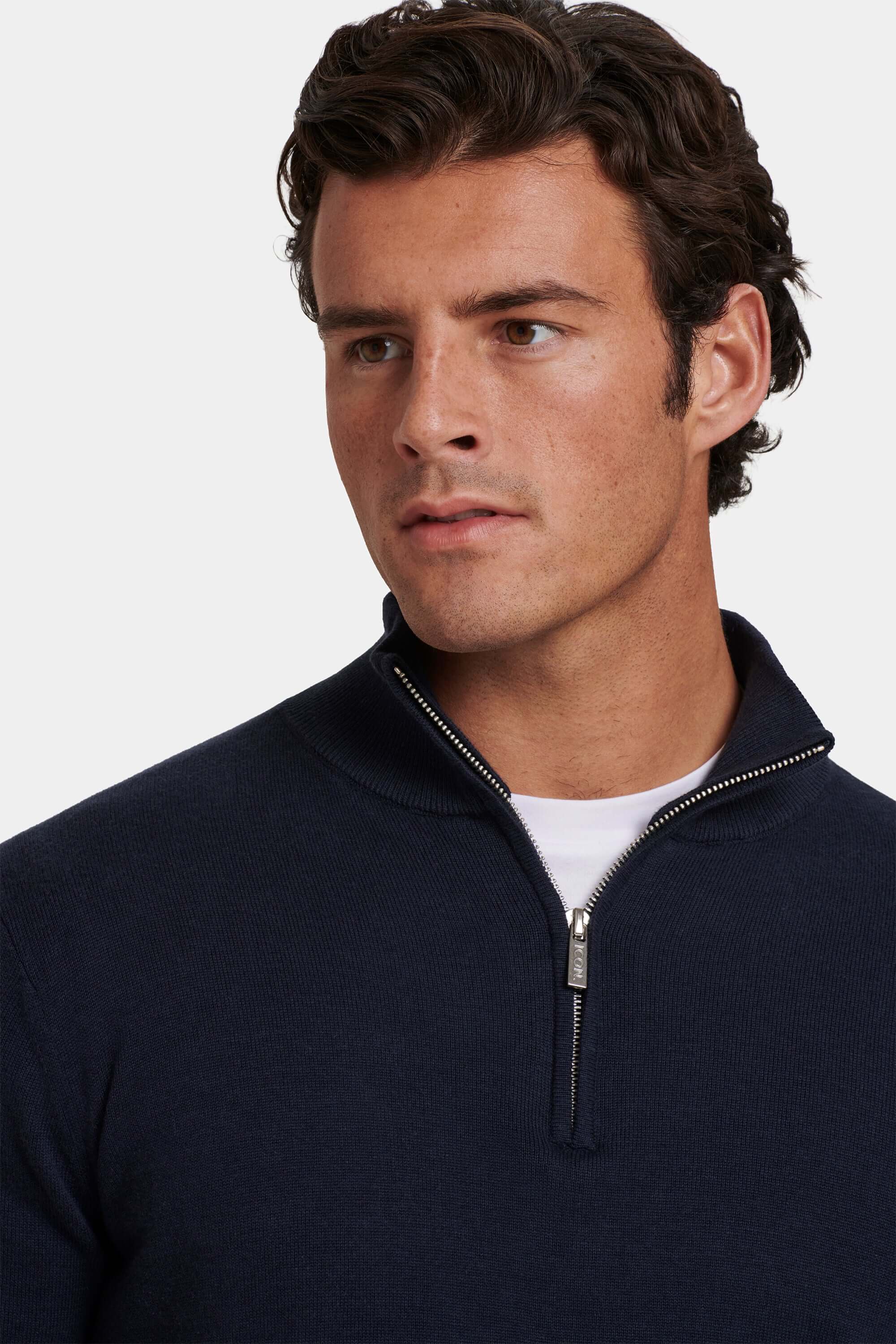 THE SANTONI QUARTER ZIP SWEATER