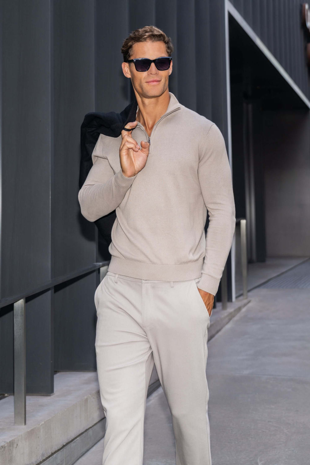 THE SANTONI QUARTER ZIP SWEATER