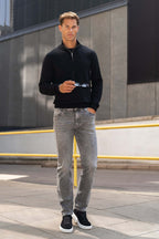 THE SANTONI QUARTER ZIP SWEATER