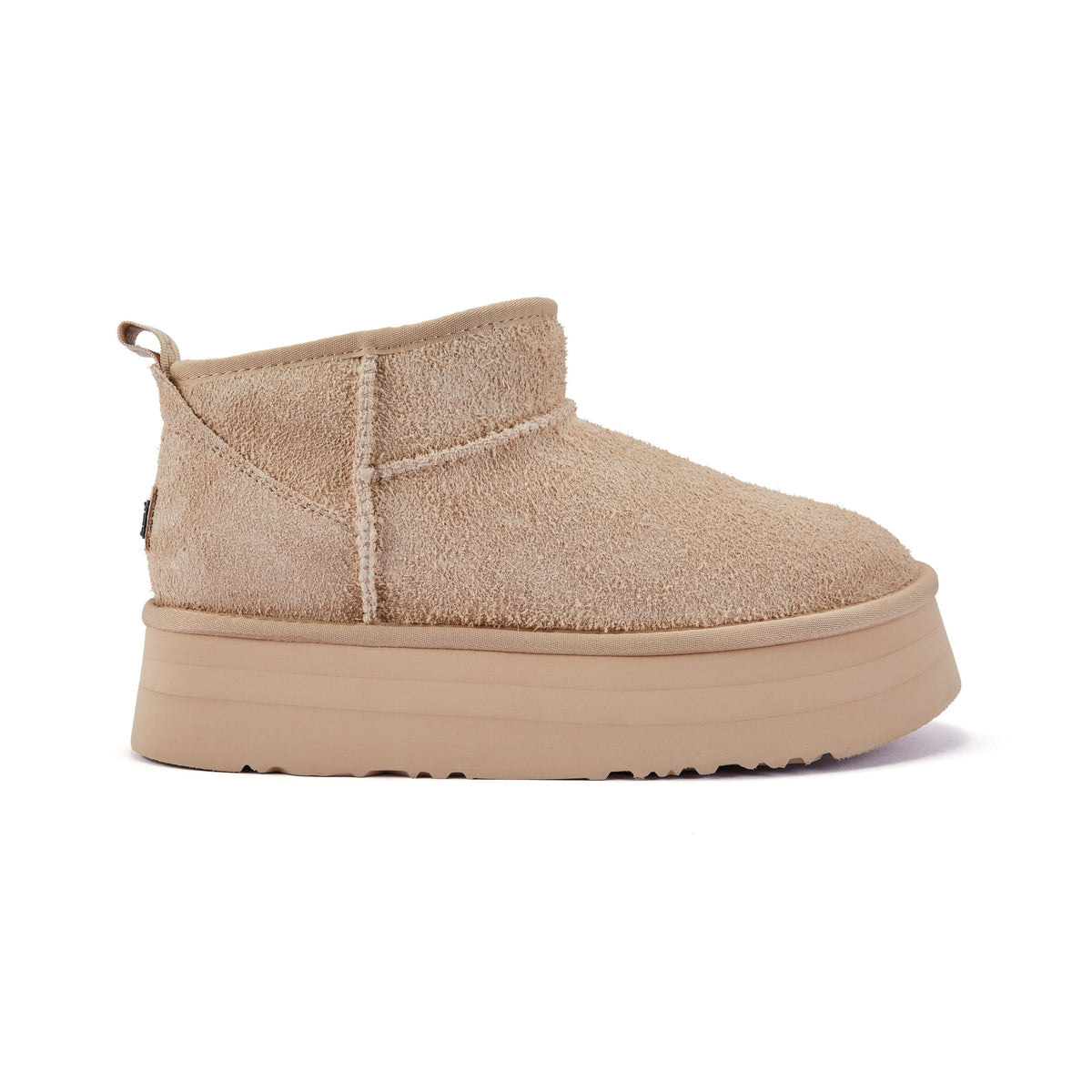 COSY ULTRA SHORT PLATFOAM BOOTS ALMOND