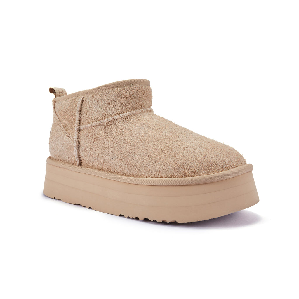 COSY ULTRA SHORT PLATFOAM BOOTS ALMOND