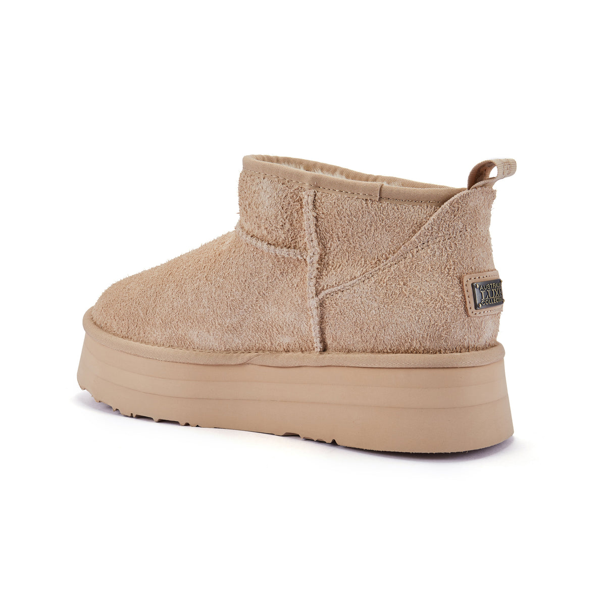 COSY ULTRA SHORT PLATFOAM BOOTS ALMOND