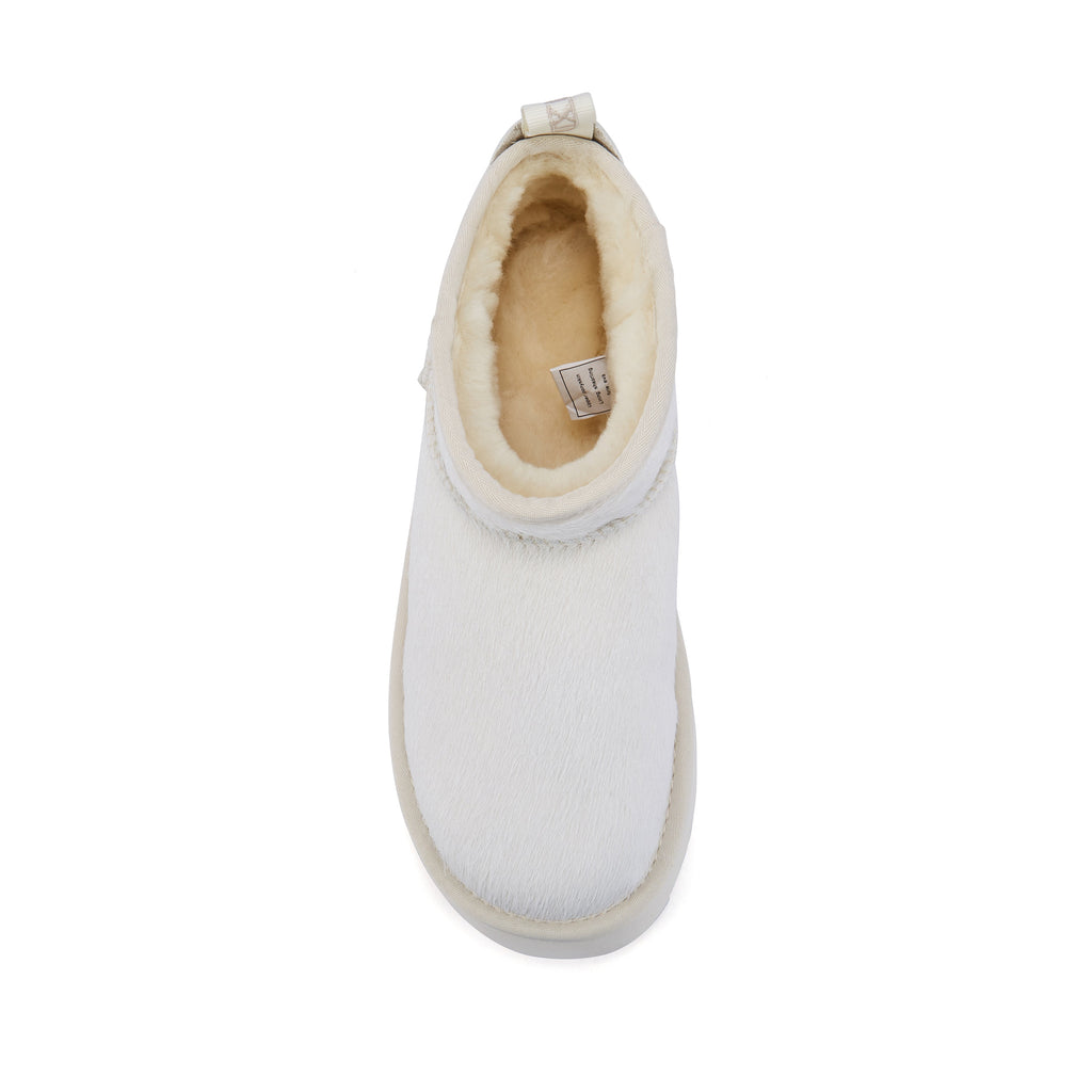 COSY ULTRA SHORT PLATFOAM BOOTS CREAM