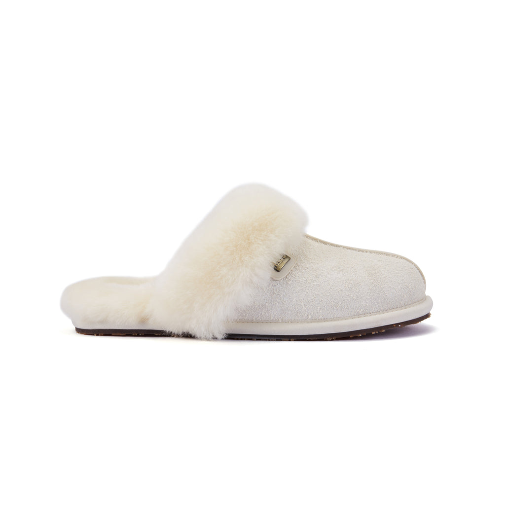 CLOSED MULE SLIPPERS CREAM