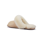 CLOSED MULE SLIPPERS ALMOND