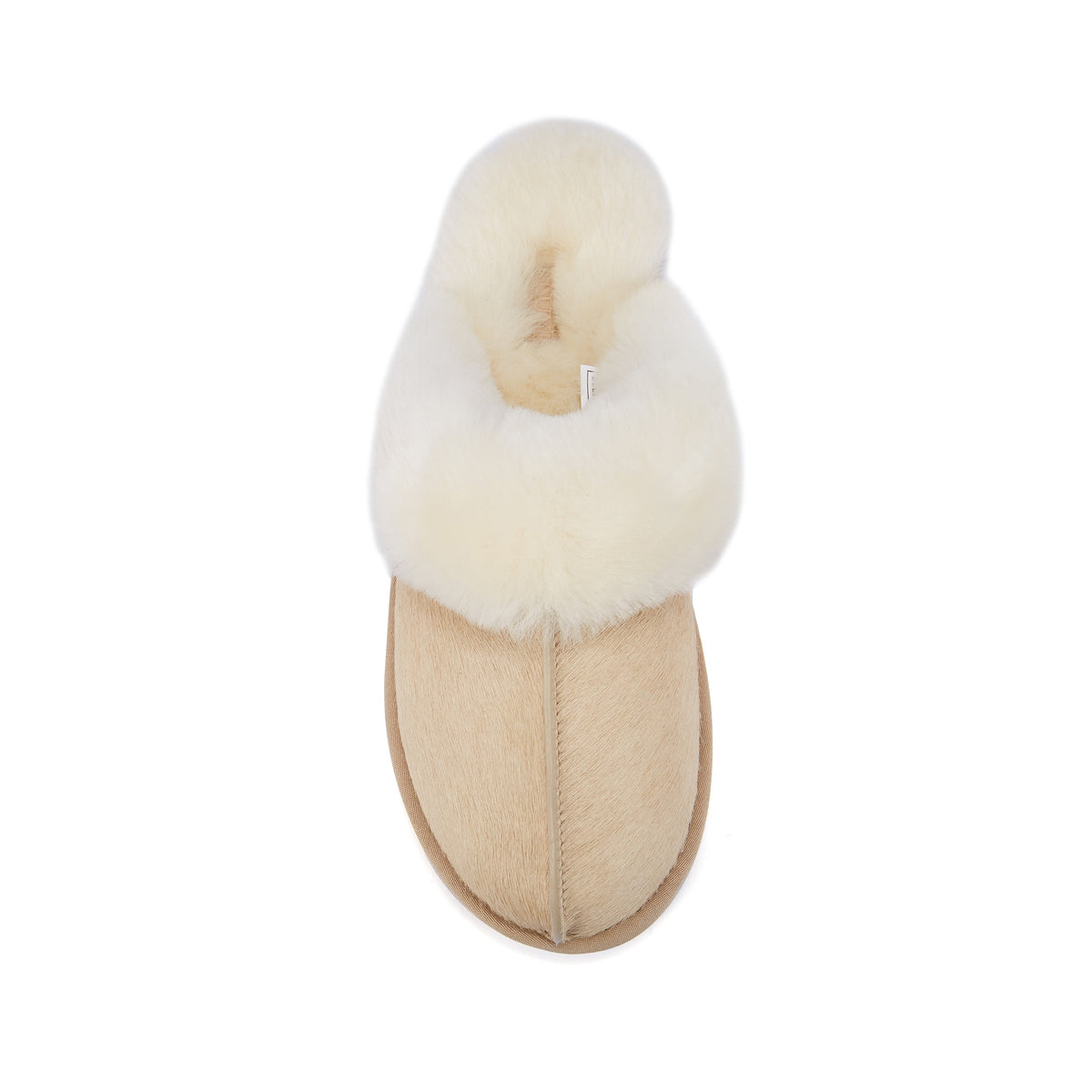 CLOSED MULE SLIPPERS ALMOND
