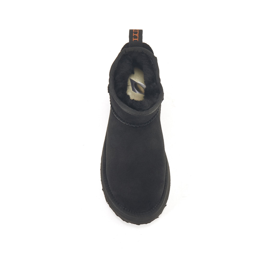 COSY ULTRA SHORT PLATFOAM BOOTS BLACK