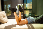 COSY ULTRA SHORT PLATFOAM BOOTS BLACK