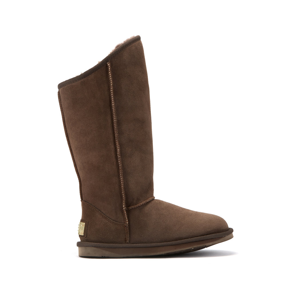 COSY TALL BOOTS BURNT