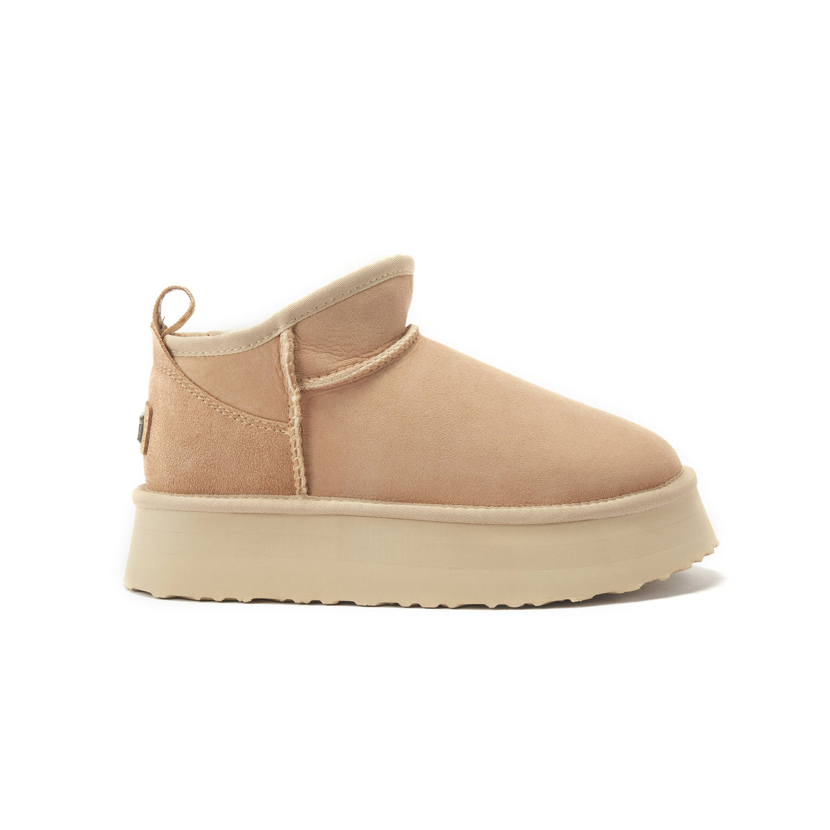 COSY ULTRA SHORT PLATFOAM BOOTS SAND