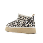COSY ULTRA SHORT PLATFOAM BOOTS SNOW LEOPARD