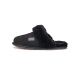 CLOSED MULE SLIPPERS BLACK