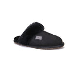 CLOSED MULE SLIPPERS BLACK