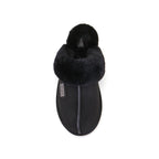 CLOSED MULE SLIPPERS BLACK