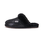 CLOSED MULE SLIPPERS GLITTER BLACK