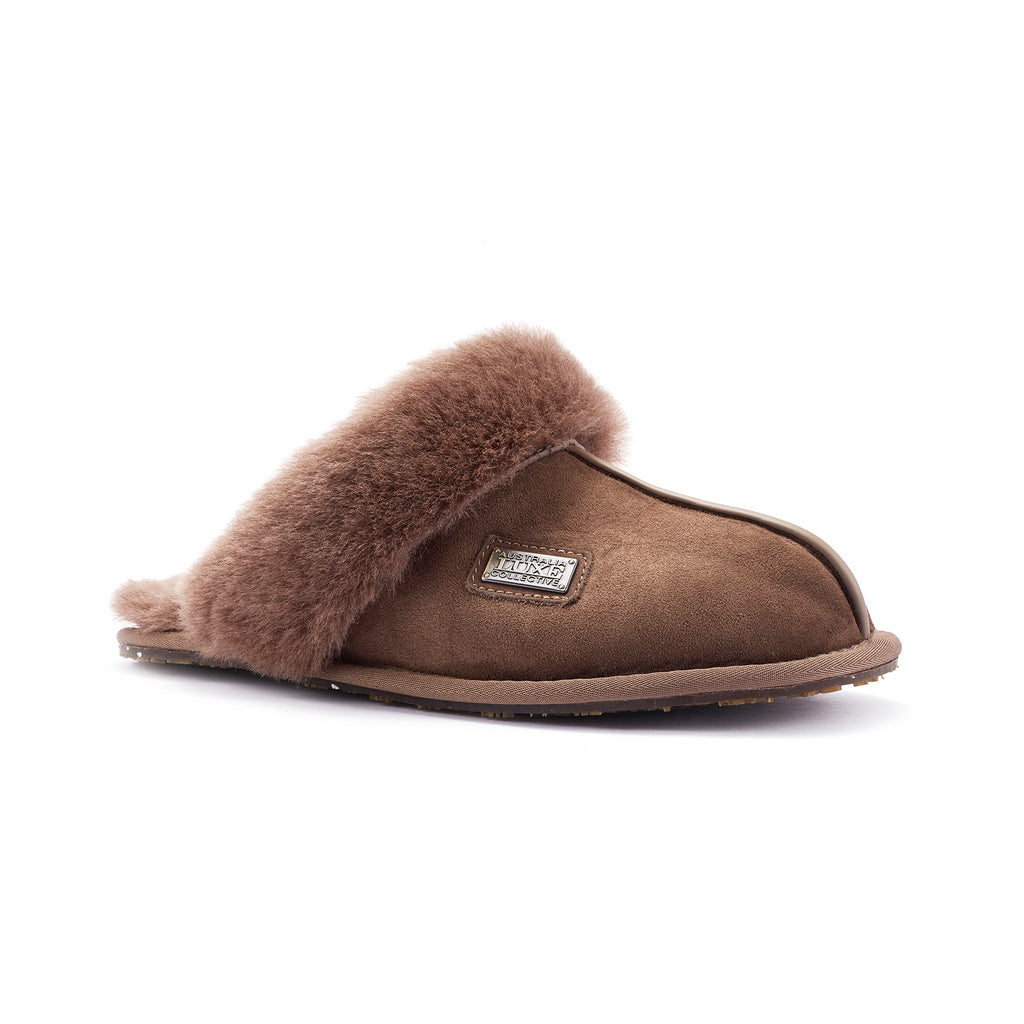 CLOSED MULE SLIPPERS CLAY