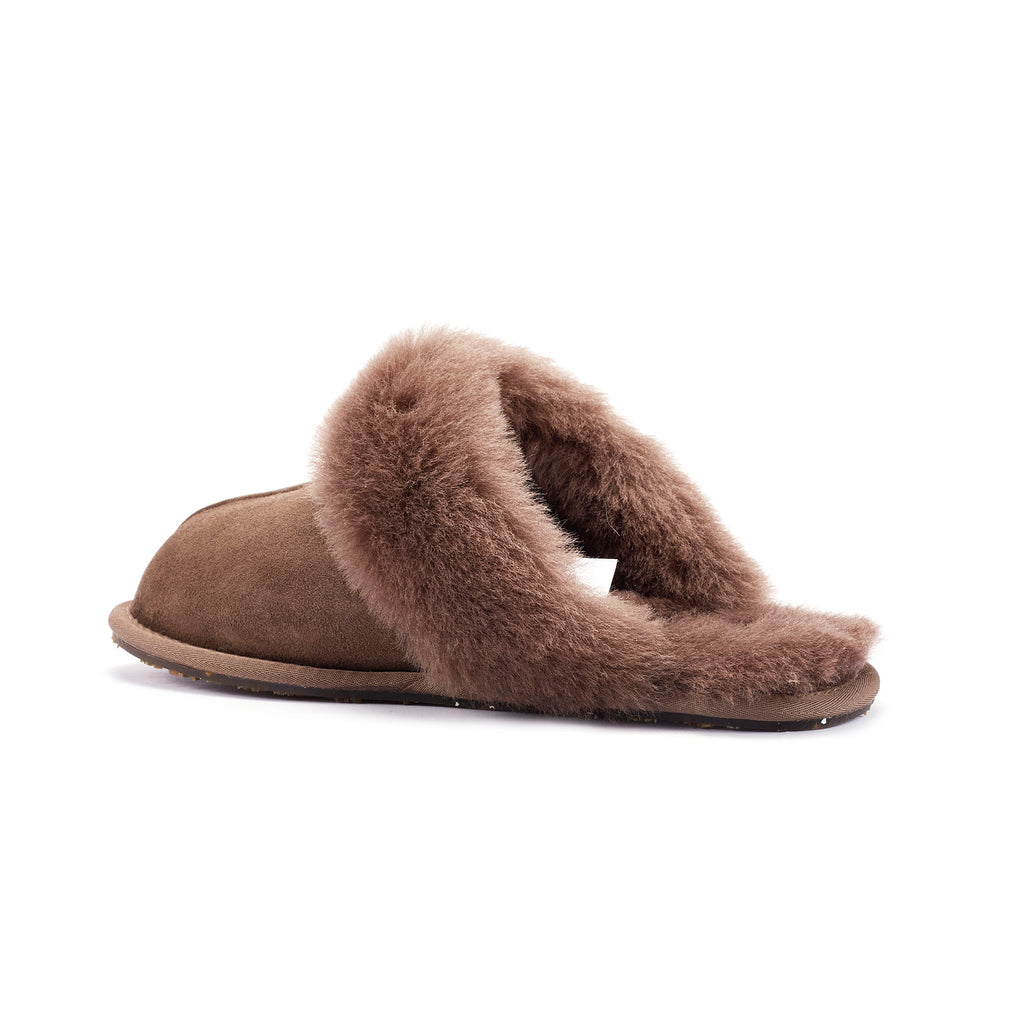CLOSED MULE SLIPPERS CLAY