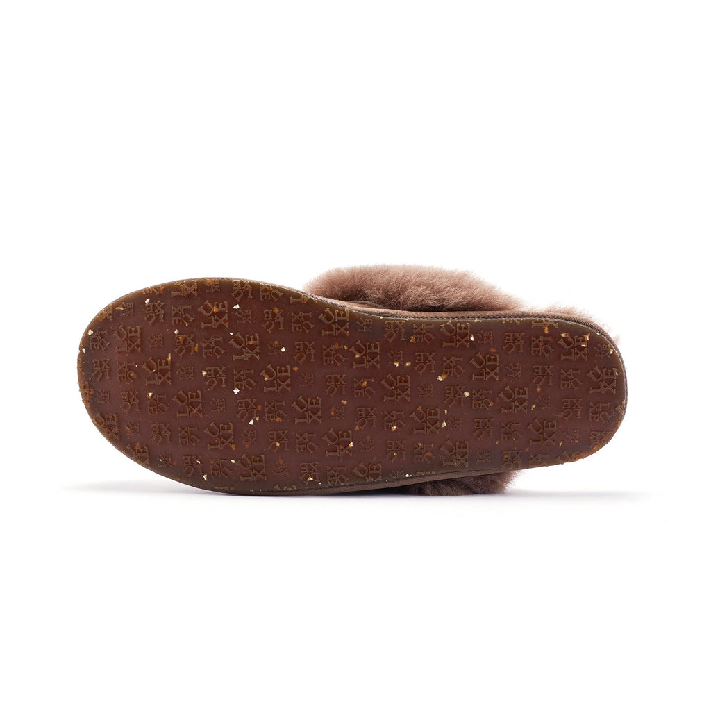 CLOSED MULE SLIPPERS CLAY