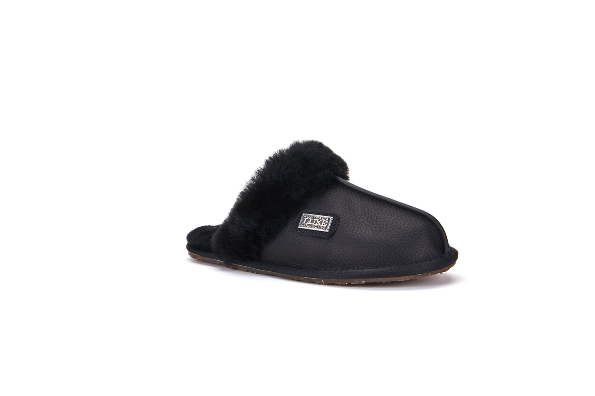 CLOSED MULE SLIPPERS CROW