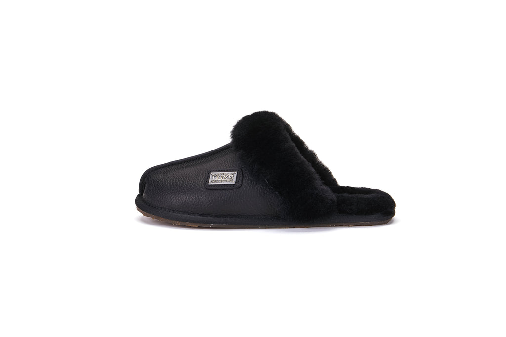 CLOSED MULE SLIPPERS CROW