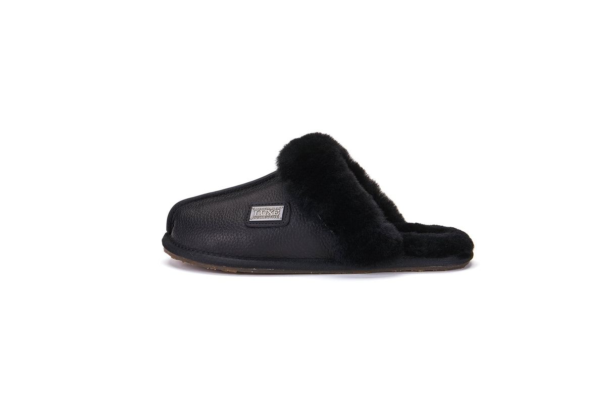 CLOSED MULE SLIPPERS CROW