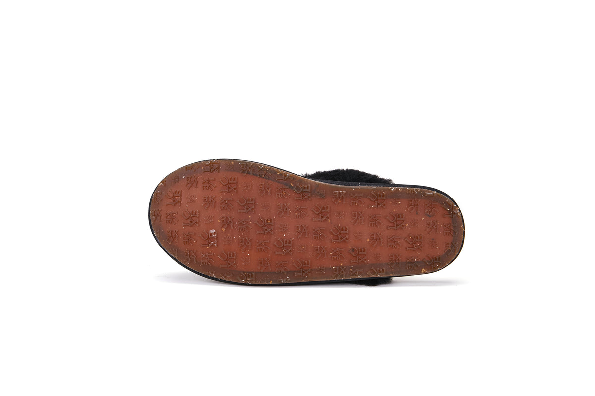 CLOSED MULE SLIPPERS CROW