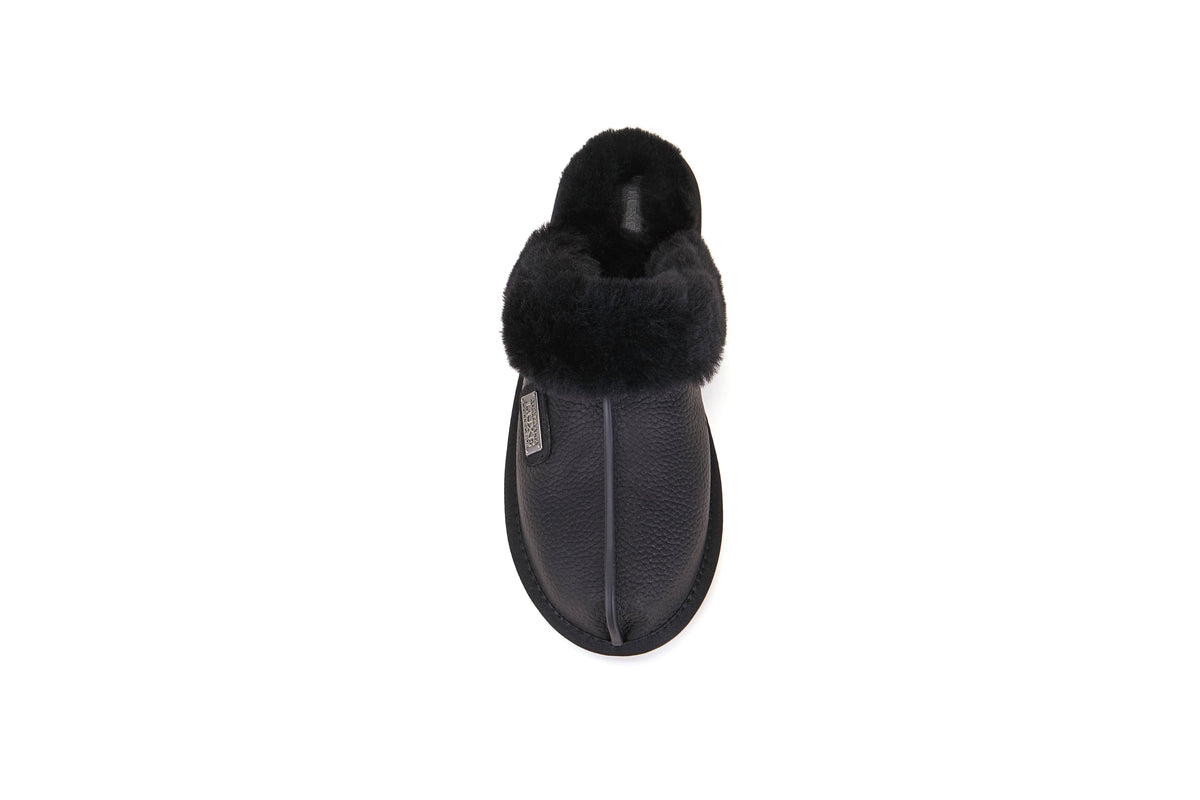 CLOSED MULE SLIPPERS CROW