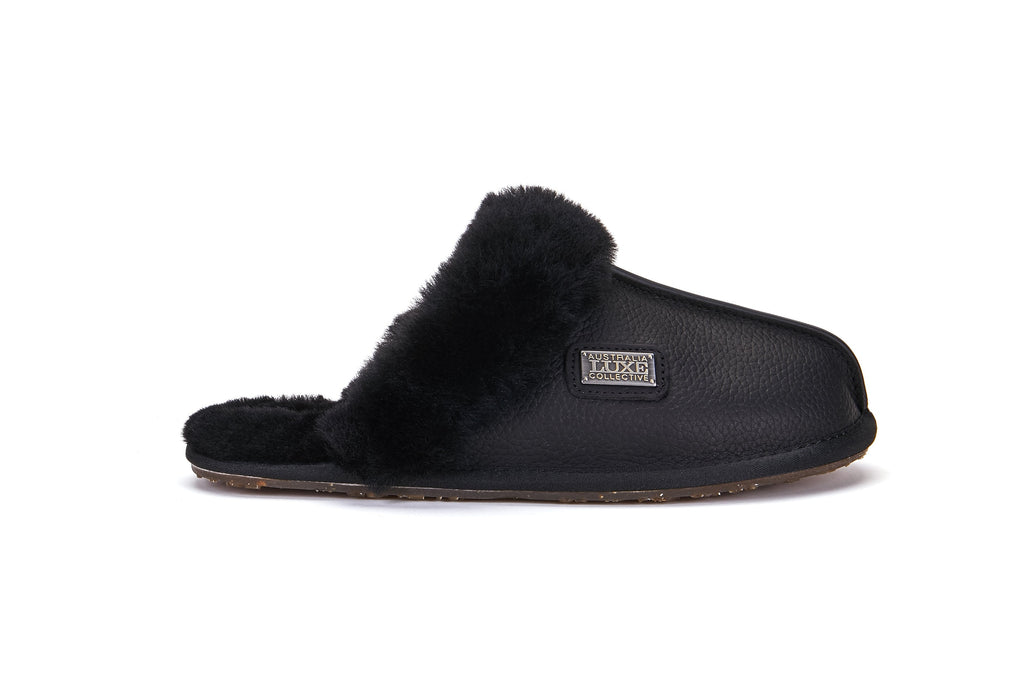 CLOSED MULE SLIPPERS CROW