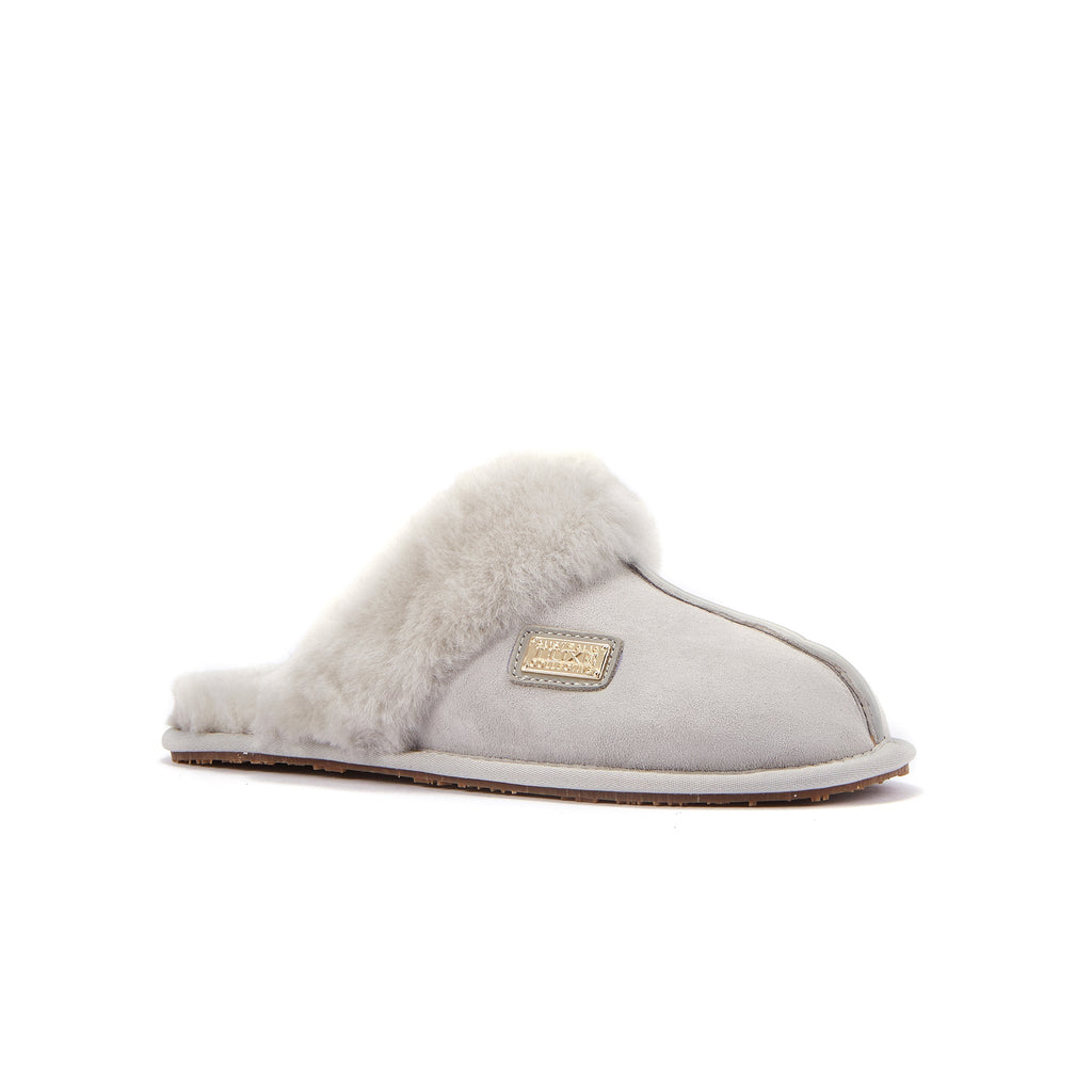 CLOSED MULE SLIPPERS ICE GRAY