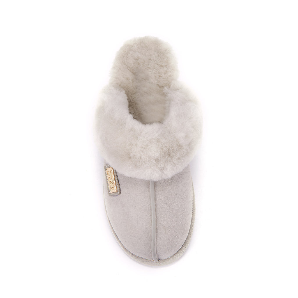 CLOSED MULE SLIPPERS ICE GRAY