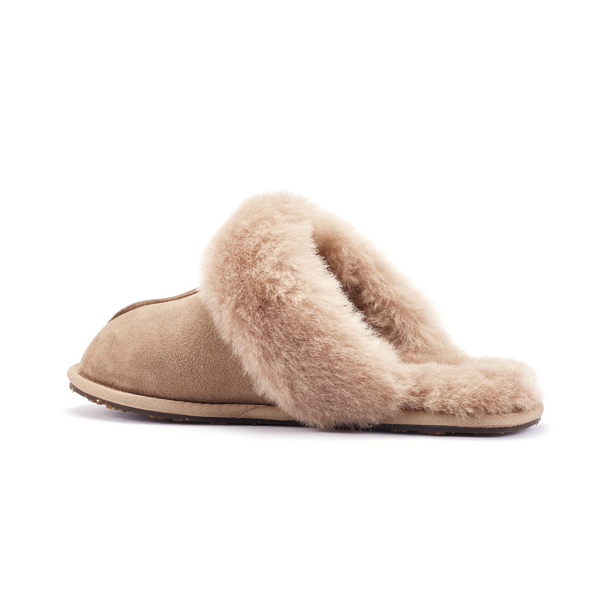 CLOSED MULE SLIPPERS TAUPE