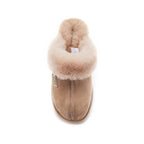 CLOSED MULE SLIPPERS TAUPE